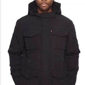 levi's arctic cloth hooded rain jacket